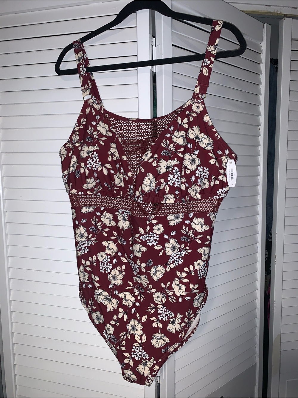 Adore Me Plus Size Women’s Floral Print Mesh One Piece Swimsuit
